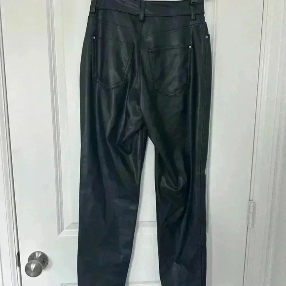 Zara Faux Leather Pants - size 2 Straight Leg - Picture 3 of 9
